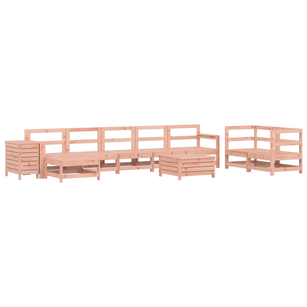 10 Piece Garden Sofa Set Solid Wood Douglas Fir