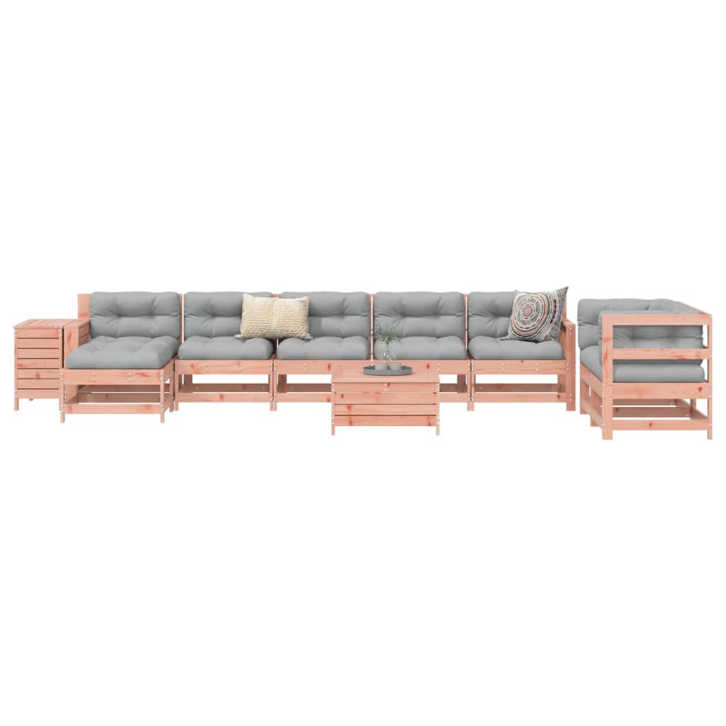 10 Piece Garden Sofa Set Solid Wood Douglas Fir