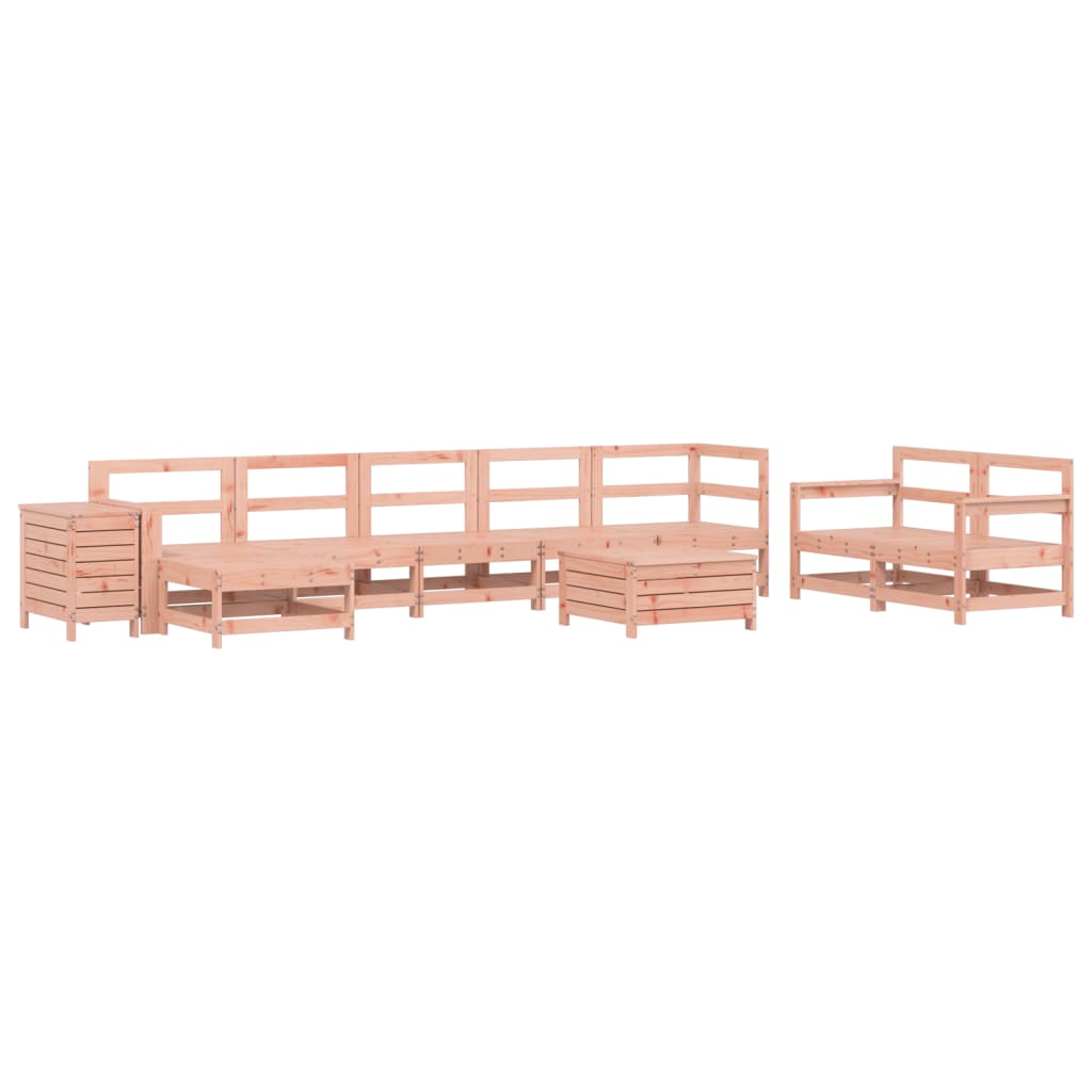 10 Piece Garden Sofa Set Solid Wood Douglas Fir