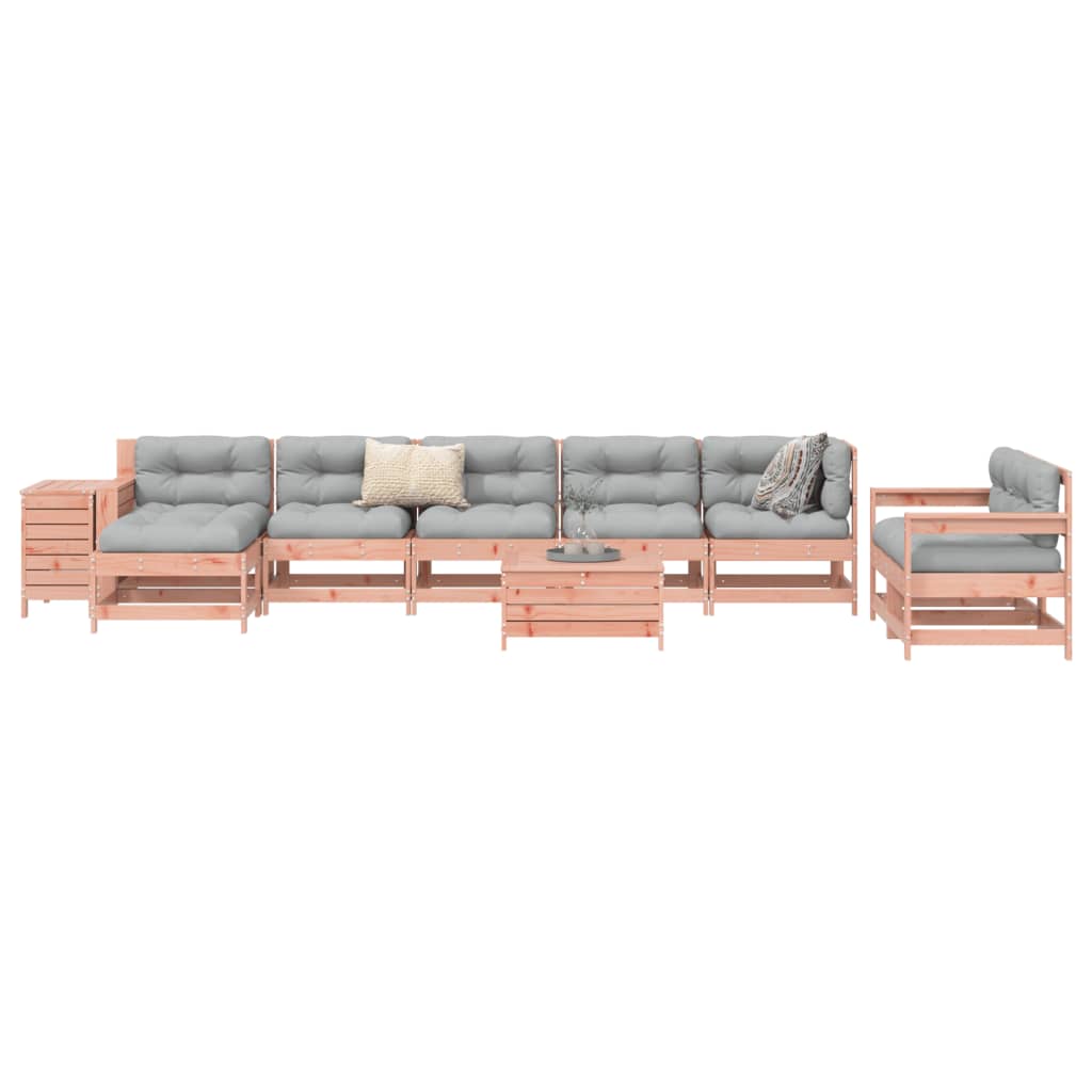 10 Piece Garden Sofa Set Solid Wood Douglas Fir