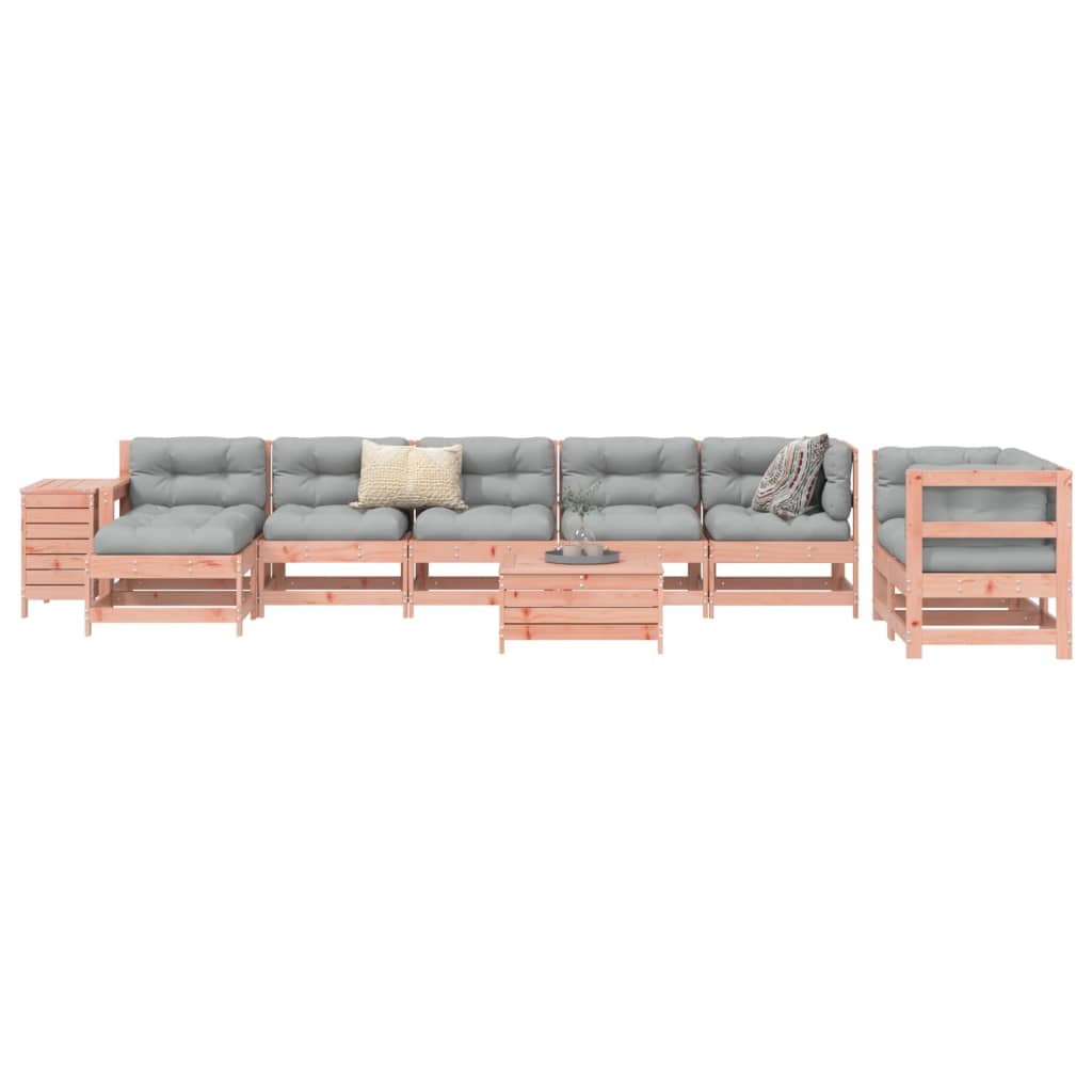 10 Piece Garden Sofa Set Solid Wood Douglas Fir