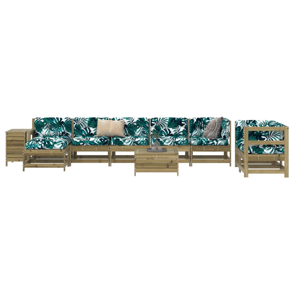 10 Piece Garden Sofa Set Impregnated Wood Pine