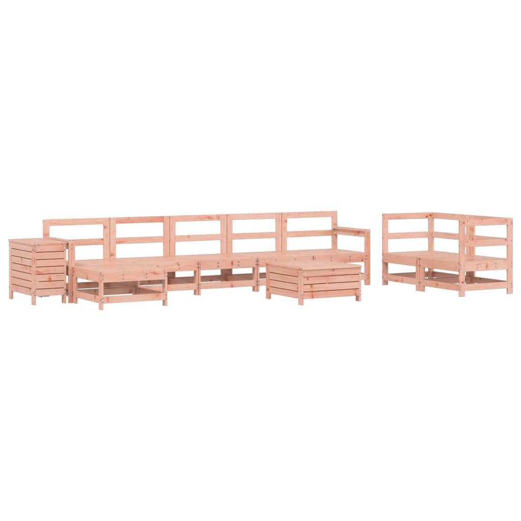 10 Piece Garden Sofa Set Solid Wood Douglas Fir