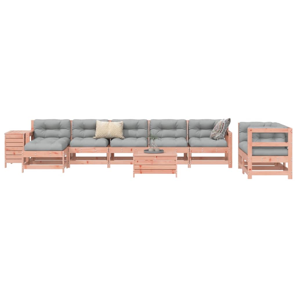 10 Piece Garden Sofa Set Solid Wood Douglas Fir