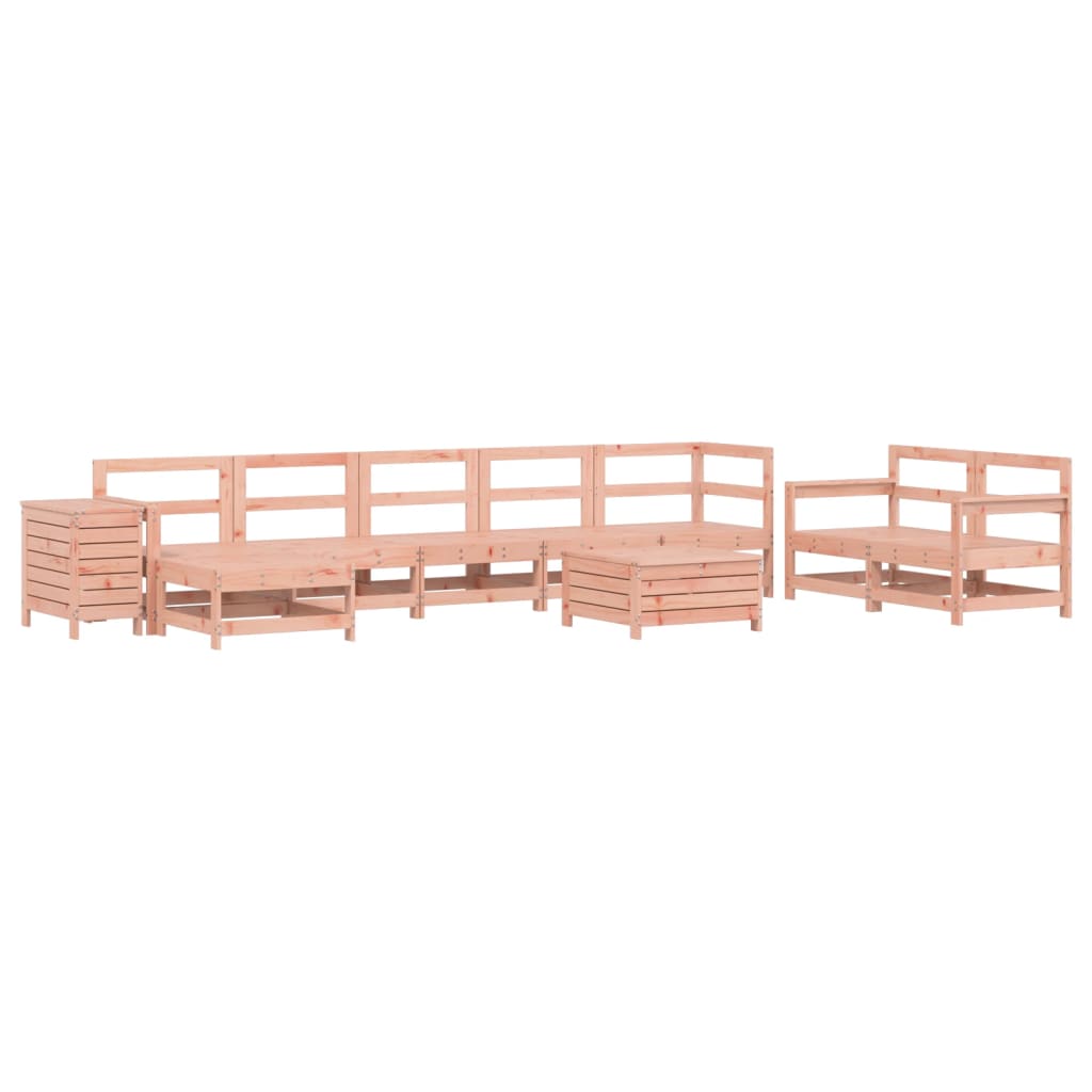 10 Piece Garden Sofa Set Solid Wood Douglas Fir