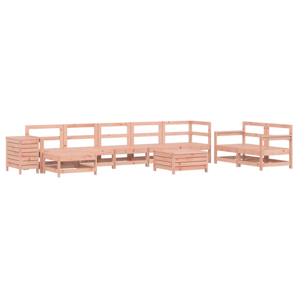 10 Piece Garden Sofa Set Solid Wood Douglas Fir