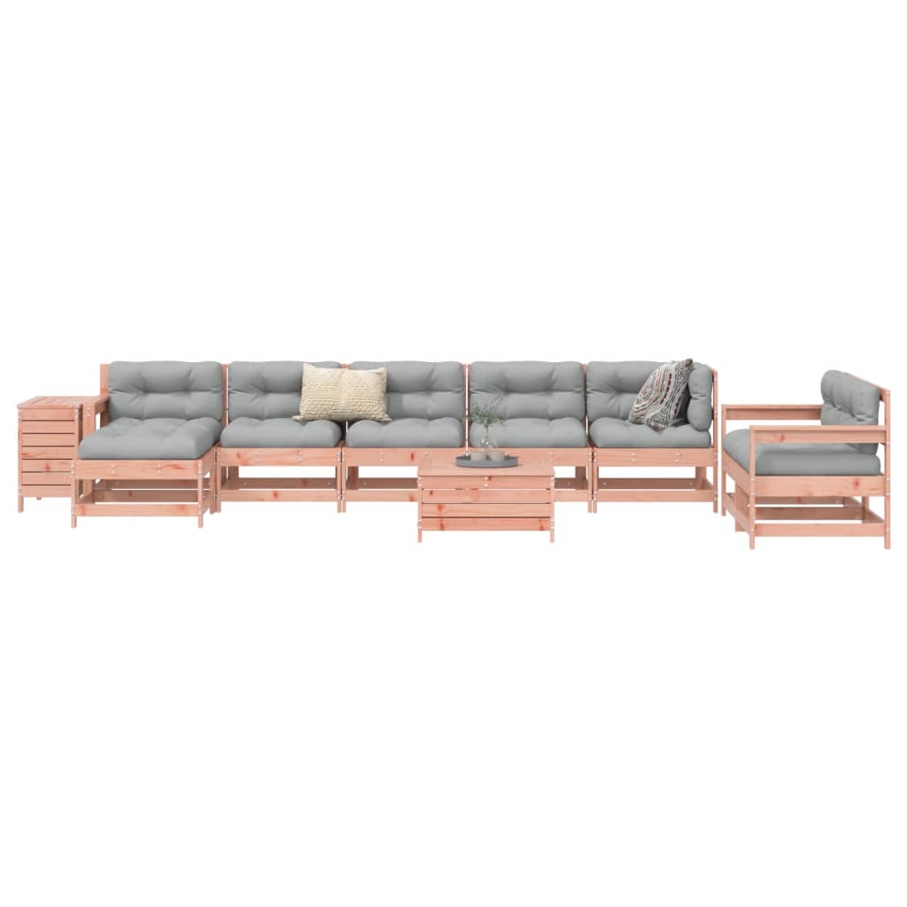 10 Piece Garden Sofa Set Solid Wood Douglas Fir