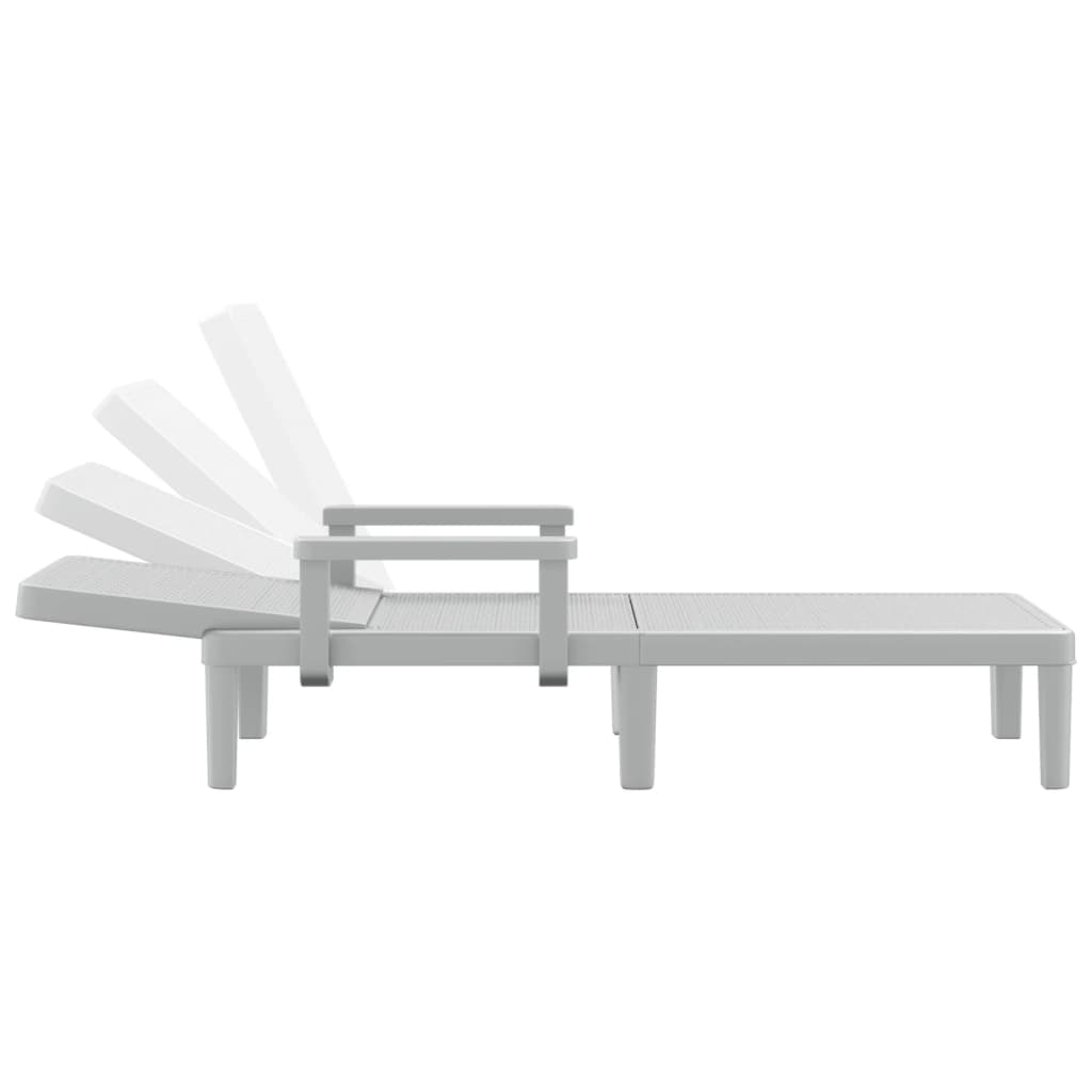 Sun Lounger Grey 159x68x83.5 cm Polypropylene