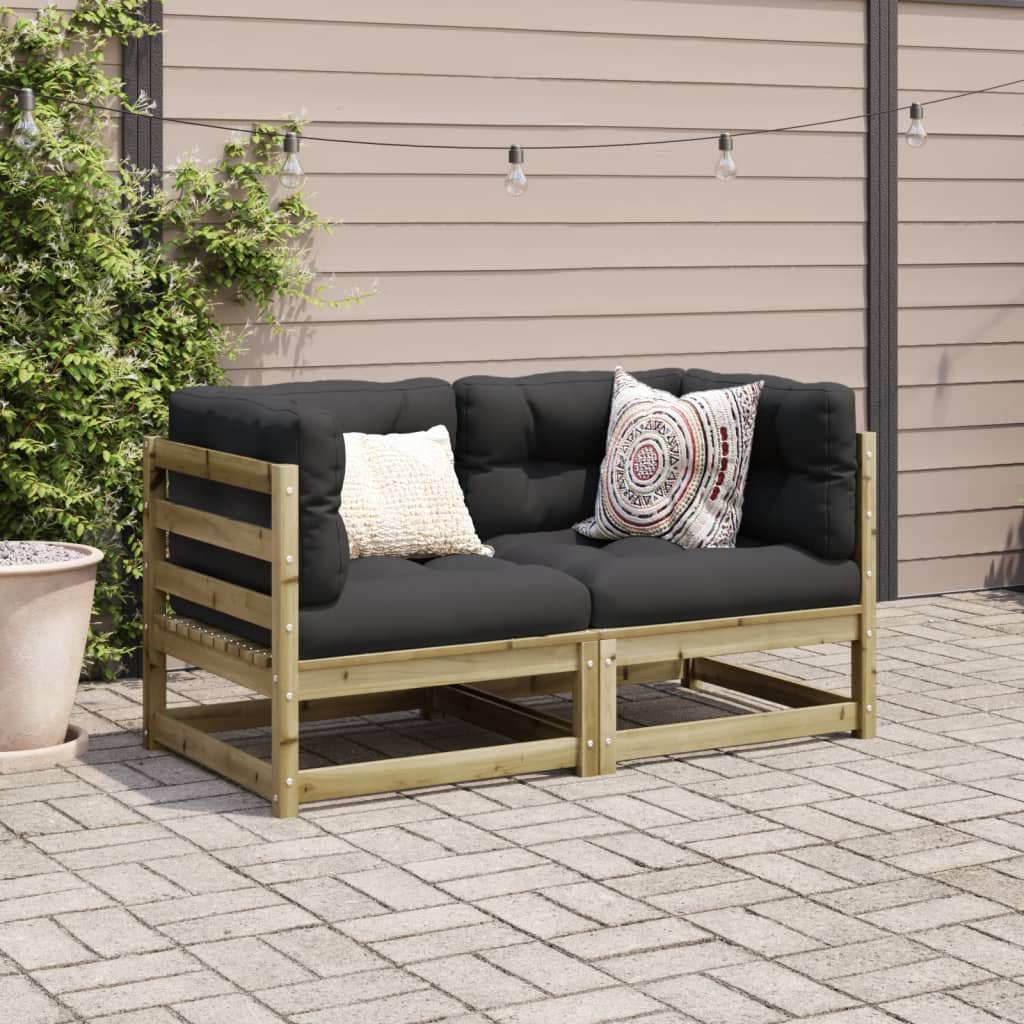 2 Piece Garden Sofa Set Impregnated Wood Pine